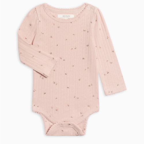 Thea Brushed Back Pointelle Long Sleeve Bodysuit