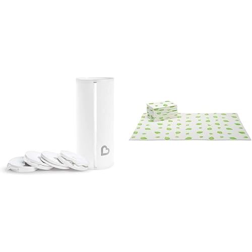Munchkin® Toss™ Portable Disposable Diaper Pail, 5 Pack and Arm & Hammer Disposable Changing Pads, 10 Pack