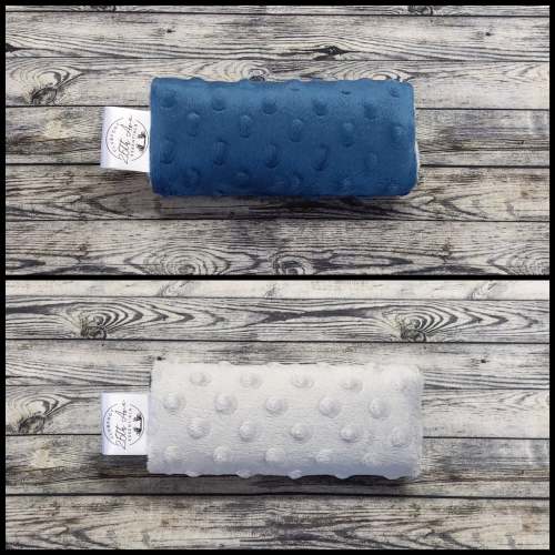 5.5" Navy & Gray Minky