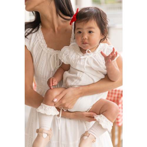 Baby Palermo Romper in White