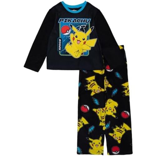 Pokemon boys 2-piece Loose-fit Pajama Set, Soft & Cute for Kids
