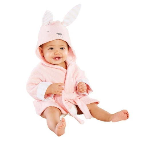 Bwdbhd Little Girl Robe Toddler Girl Boy Comfy Loose Robe Long Sleeve Bathrobe Kids Pajamas Cute Clothing Pink,12-18 Months