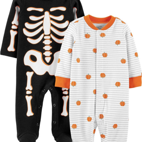 Simple Joys by Carter's Baby 2-pack Halloween Cotton Footed Sleep and Play