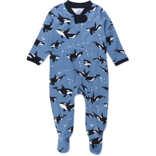 HonestBaby Baby Boys' Sleep & Play Footed One-piece Pajama Sleeper 100% Organic Cotton, Baby Boys
