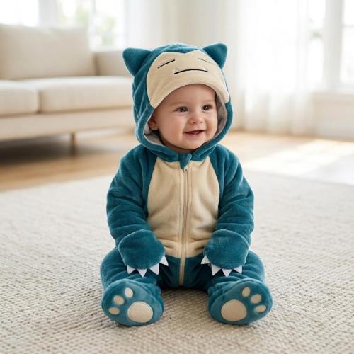Baby Sleepy Bear Fleece Romper, Anime Baby Costume,Anime Baby Outfit, Baby Halloween Suit, Anime Pajamas