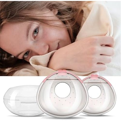 Breast Shells Milk Collector, with a Storage Organizer Box for Breastfeeding Nursing Mum, Collect Leaking Breastmilk,Reusable Silicon Pads, Soft and Skin-Friendly, Easy to Wear,Protect Sore Nipples