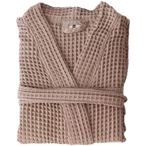 Womens Kimono Waffle Robe - Lightweight 100% Turkish Cotton Housecoat for All-Day Lounging - Bathrobe for Shower