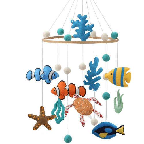 Ocean Baby Mobile with Coral Reef Fish & Sea Creatures