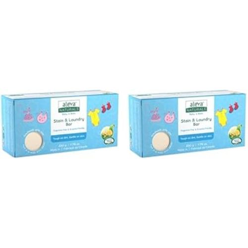 Stain Remover and Laundry Bar | Removes Stains from Clothing and Fabrics | Hand Wash Delicates | Targets Spit-Up, Food Mush and Soiled Clothing | Natural and Organic Ingredients | (220 grams)