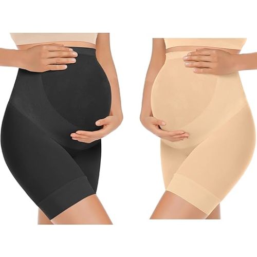 KIM S Shape Your Bump Seamless Maternity Shapewear for Dress, Pregnancy Underwear Prevent Chafing Belly Support