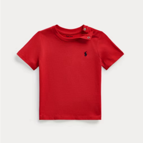Baby Boy 6M RL Red Cotton Jersey Crewneck Tee | Ralph Lauren
