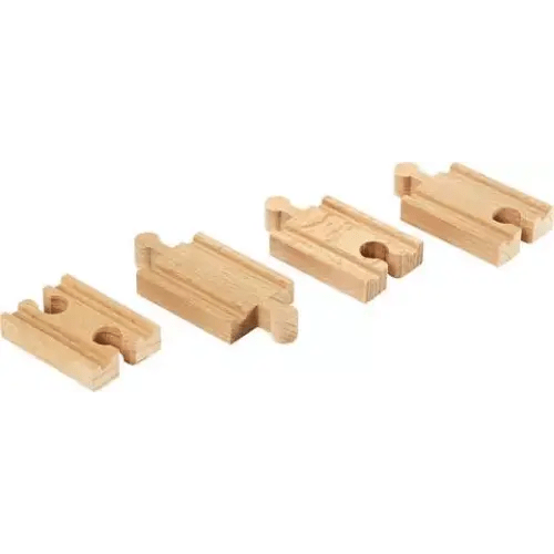 BRIO World Train Tracks Mini Straight Tracks - 4 pk