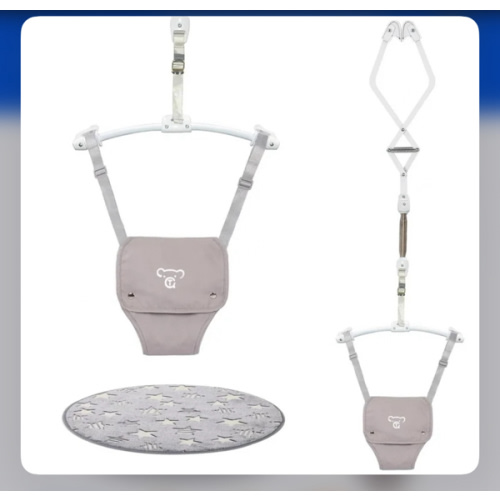 G TALECO GEAR Jumper para Bebé, Jumper de Entrada para Bebé con Correa Ajustable, Jumpers y Gorros Portátiles para Bebé, Fácil de Montar, Jumper para Niño Pequeño con Tapete, Gris