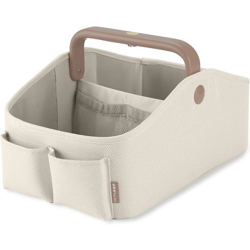 Skip Hop Diaper Caddy Organizer with Touch Sensor Night Light Nursery Style Oat