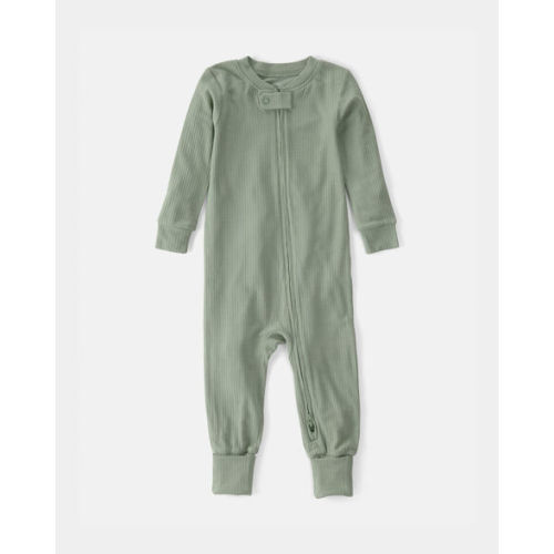 Baby PurelySoft 2-Way Zip 1-Piece Pajama - Green - Carter's | Carter's