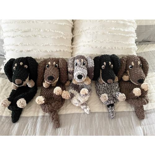 Dachshund Lovey crochet Custom, dachshund gift, rainbow bridge gift, dachshund baby gifts, dachshund baby, cute baby gift, weenie dog gifts