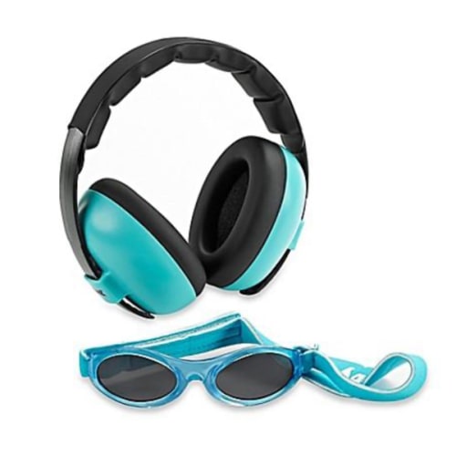 Baby Hearing Protection Earmuffs & Wrap Around Sunglasses Combo Set