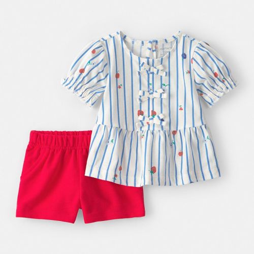 Baby Girl Carter's 2-Piece Strawberry Top & Short Set