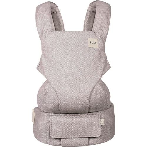 Baby Tula Explore Carriers - Breathable Baby Carrier Newborn to Toddler - Adjustable Toddler Carrier - Multiple Ergonomic Positions Front and Back - Ergonomic Fit for 7-45 lb - Linen, Sand