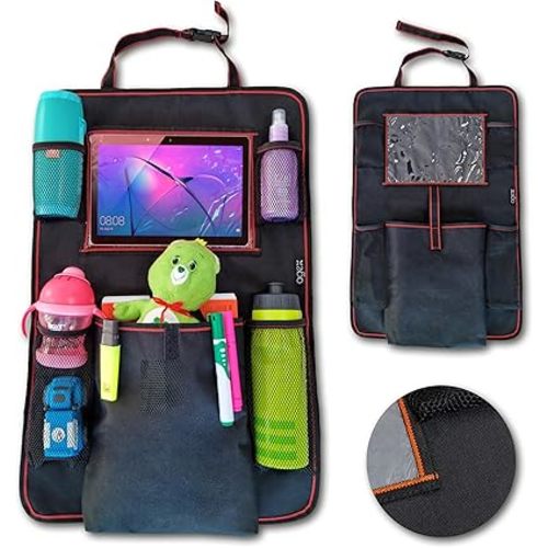Car Seat Organizer for Kids, Kids Backseat Car Organizers and Storage, Waterproof Back Seat Protector Kick Mats with 5 pockets and Tablet Holder 12" Car Accessories Interior & Travel Essentials