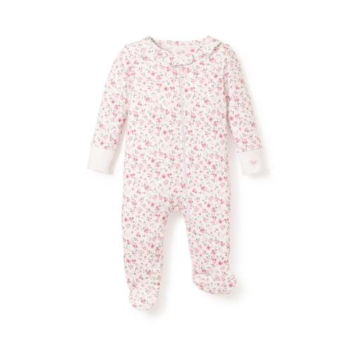 Baby's Pima Ruffle Collar Romper in Dorset Floral