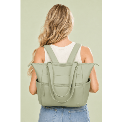 Lane Convertible Diaper Bag Tote | Matcha