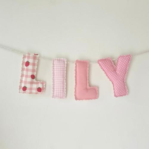 Custom Fabric Name Banner Nursery Fabric Letters Personalised Name Bunting Garland For Baby Shower Keepsake Gift For Newborn Baby Room Decor