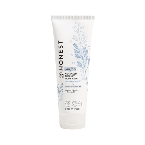 The Honest Company Eczema Soothing Therapy Cleansing Body Wash | Naturally Derived, Gentle for Baby | Prebiotics, Colloidal Oatmeal | 8 oz