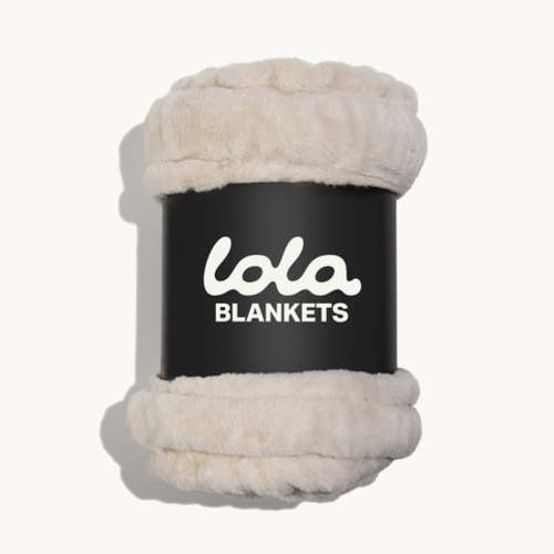 Slate Blue Throw Blanket in Faux Fur | Lola Blankets