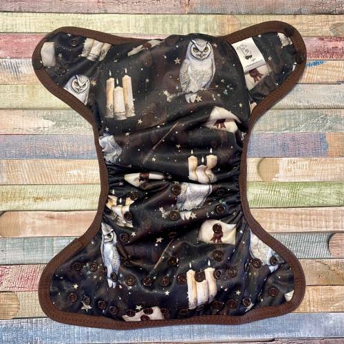 Snowy Owl PUL Cloth Diaper Cover: Waterproof