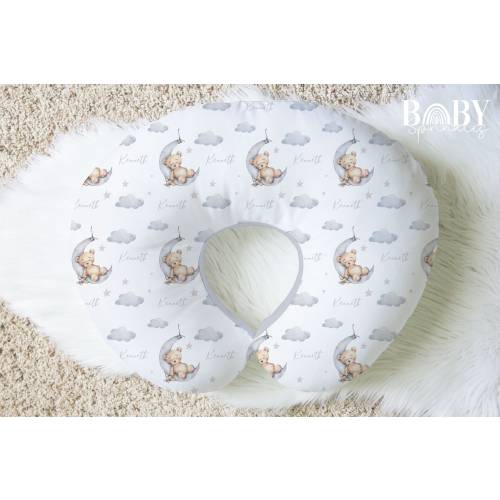 Personalized Bear Moon Baby Nursing Pillow Cover: Microfiber