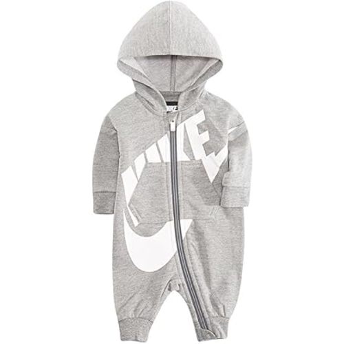 Nike Baby Hooded Coverall, Dark Grey Heather, 6 Months