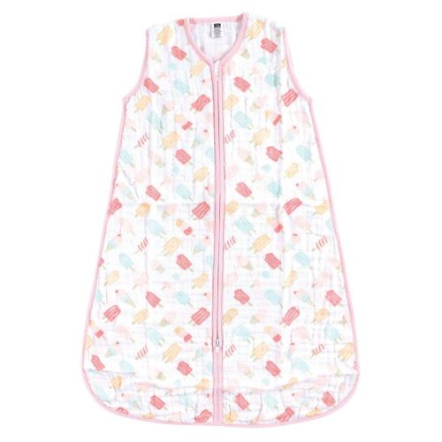 Hudson Baby Infant Girls Muslin Cotton Sleeveless Wearable Sleeping Bag, Sack, Blanket, Ice Cream, 0-6 Months