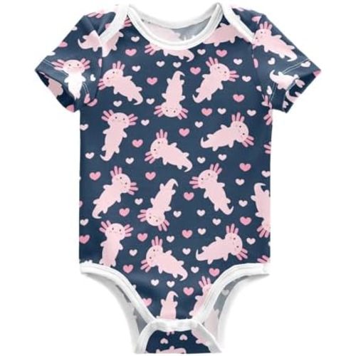 Ollabaky Unisex Baby Bodysuits Short-Sleeve Cotton Baby Clothes for Girls Boys 0-24 Months