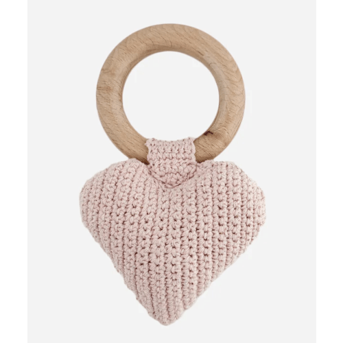 Heart Crocheted Rattle Teether