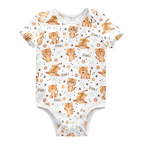 CaTaKu Unisex Baby Short Sleeve Bodysuit Funny Cotton Newborn Clothes Rompers for Baby Boys Girls
