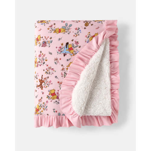 Disney Winnie The Pooh Garden Adventures Ruffle Mini Cloud Blanket | Little Sleepies