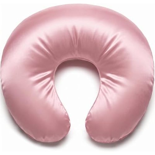Pro Goleem Satin Nursing Pillow Cover Silk Feeling Soft Feeding Pillow Slipcover for Breastfeeding Moms Fits Standard Infant Nursing Pillow or Positioner Pink