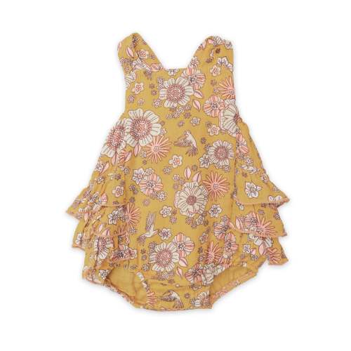Ruffle Sunsuit, Hummingbirds
