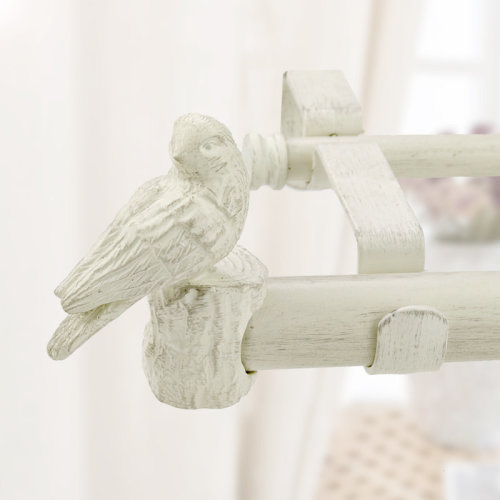 House of Hampton® Iron Adjustable 1.12'' Double Curtain Rod & Reviews | Wayfair