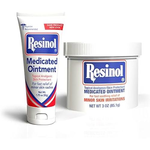 Resinol Medicated Ointment 3 Oz Tub & 1.75 Oz Tube Home & On the Go Bundle - Multi Purpose Ointment Treats, Soothes and Prevents Skin Rashes and Irritations