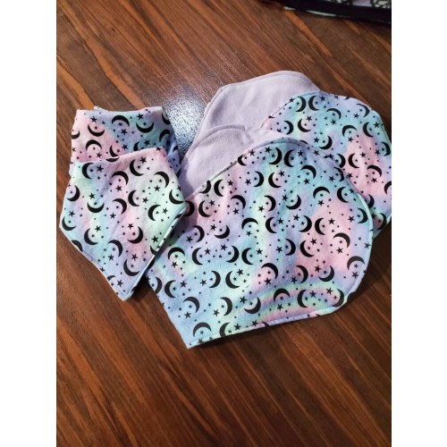Moon baby burp cloth and bib set