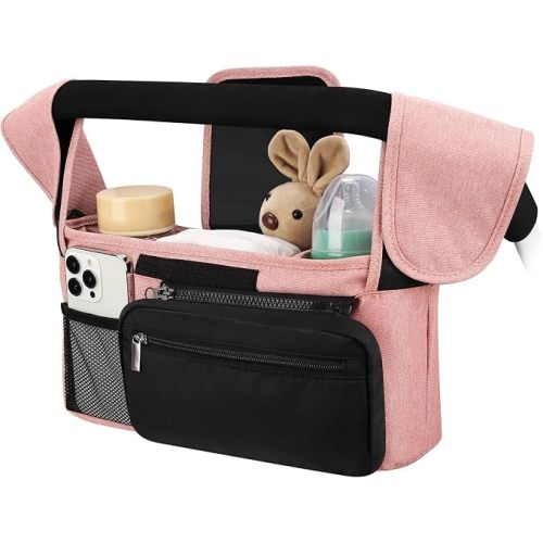 Accmor Universal Stroller Organizer with Insulated Cup Holder
