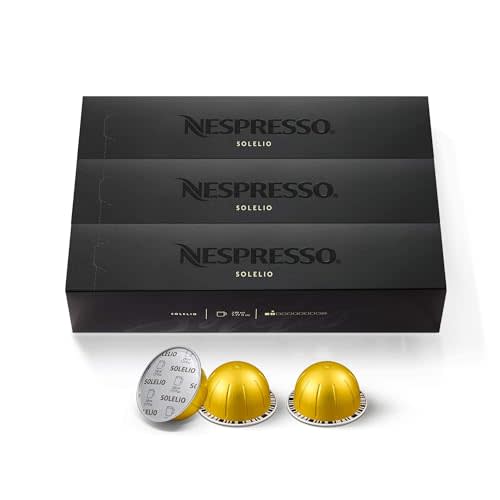 Nespresso Capsules Vertuo, Solelio, Mild Roast Coffee, 30-Count Coffee Pods, Brews 7.8 oz.
