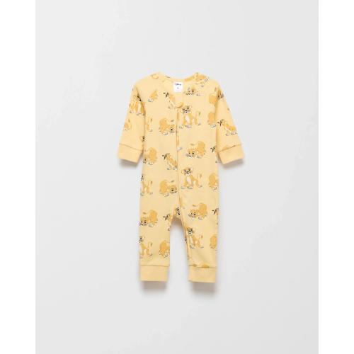 Disney Organic Cotton Baby Rib Zip Footless Coverall - Kmart