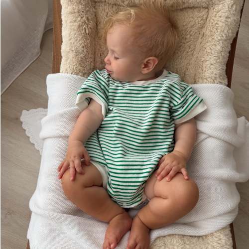 Terry Slouch Romper - Green