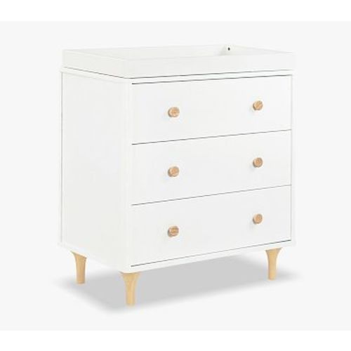 Babyletto Lolly 3-Drawer Changing Table, White/Natural