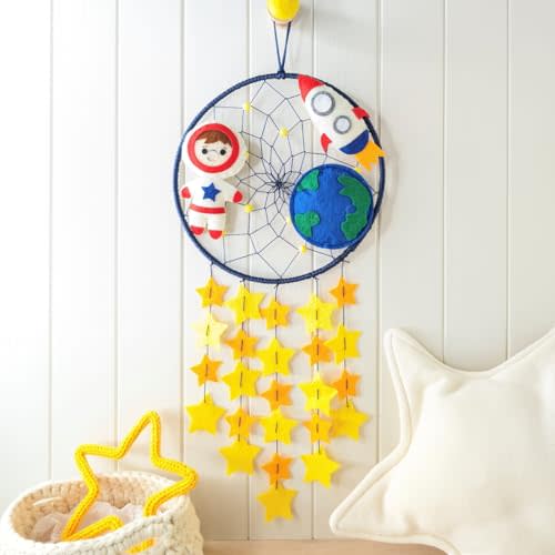 Astronaut Dream Catcher for Boys Bedroom or Girls Bedroom - Space Dream Catcher for Boys Room or Girls Room - Outer Space Room Decor for Boys or Girls - Space Wall Decor