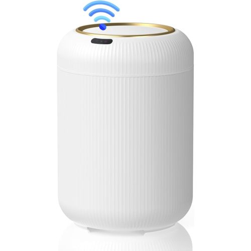 Procade Motion Sensor Trash Can with Lid, 3 Gallon Electric Bathroom Garbage can, Small White Wastebasket Touchless Trash Bin,Automatic Mini Trashcan for Bedroom,Toilet, Office, rv, Living Room