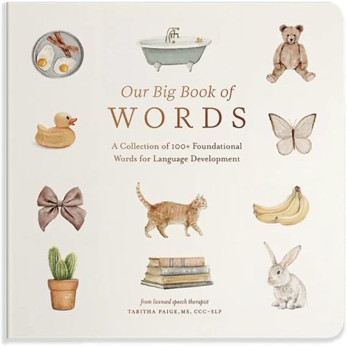 Our Big Book of First Words: A Collection of 100+ Foundational Words for Language Development (Tabitha Paige Children's Book Series)